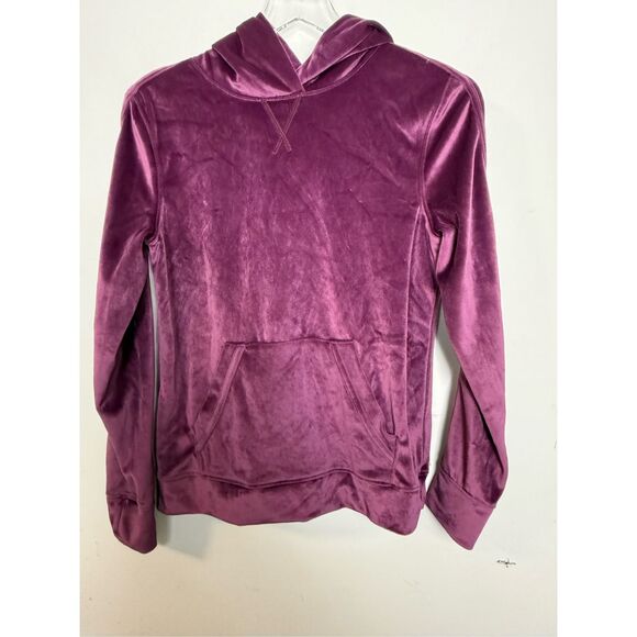 Ivivva By Lululemon Set To Go Velour Hoodie Pullover Magenta Girls 14 - Picture 1 of 4